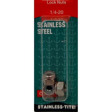 Olympian Athlete 0.25 x 20 in. Stainless Steel Lock Nuts OL981272